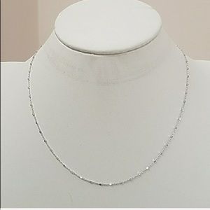 Sterling Silver Chain Chocker 12” to 16 adjustable